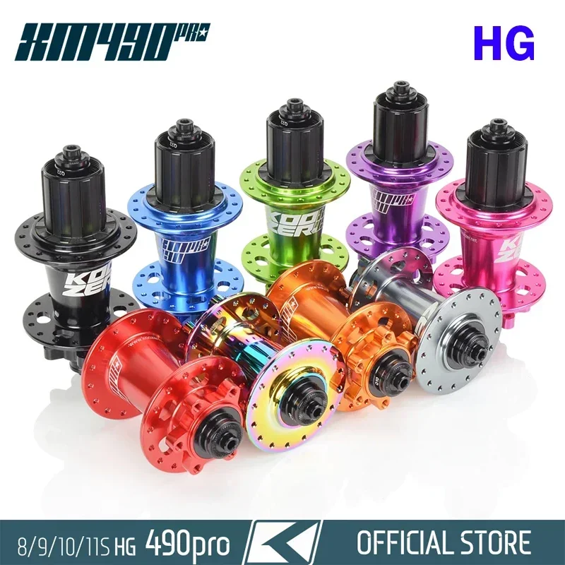 Koozer XM490pro Pair HG MTB Bicycle Hub 8 9 10 11 12S  28H 32H 36 Holes CRMO Steel Axle 100 135 QR 142 THRU 6 Bolts Bike Parts