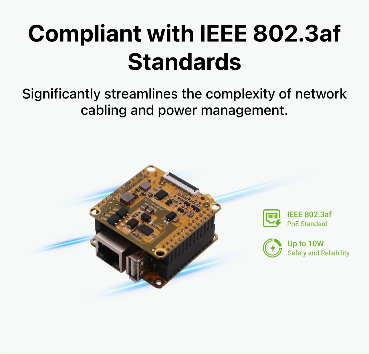 Radxa ROCK Pi S PoE HAT Voeding Ethernet-module
