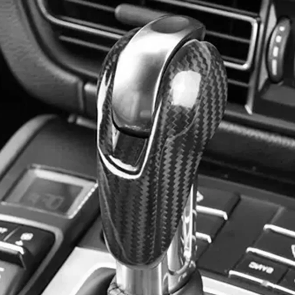 

Real Carbon Fiber Car Gear Shift Head Cover Trim For Porsche MACAN 718 911 Panamera 970 Cayman Boxster 2009-2021 Car Accessories