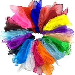 10pcs Vibrant Square Acrobatic Scarves - Perfect For Gymnastics & Performance Props