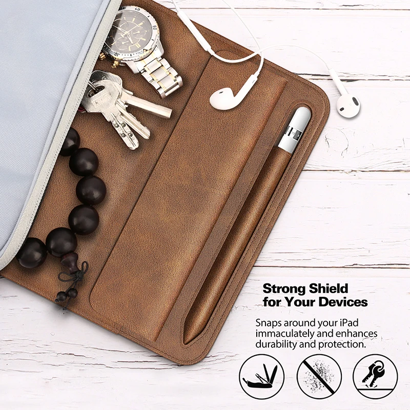 Luxury Case for 2024 iPad Pro 13 11 M4 M2 Air 11 13 Magnetic Liner Bag for iPad 10.2 9.7 12.9 13 inch Leather Sleeve Stand Cover
