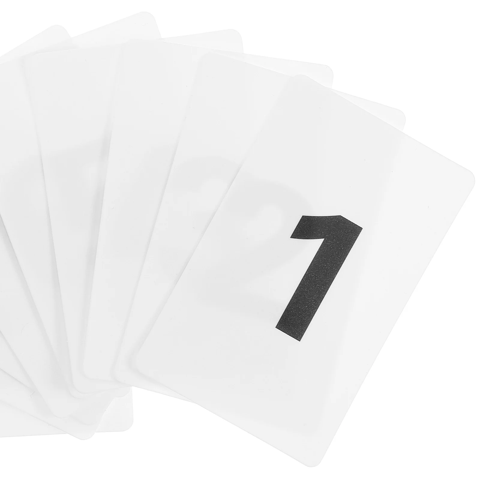 

10 Pcs Digital Cards Number Cards for Desk Tabletop Plastic White Banquet Table Numbers 1 10 Safe Durable Easy to Use