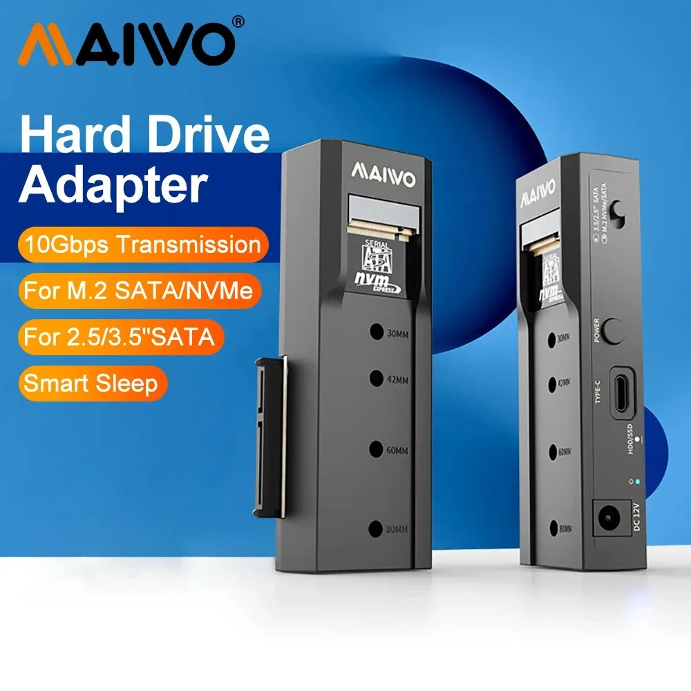 maiwo-m2-ssdエンクロージャー-nvme-ngff-type-c-10gbps-pcie-m2-ssdケース-25-35インチ-外付けストレージ-hddケースアダプター-pc-ラップトップ用