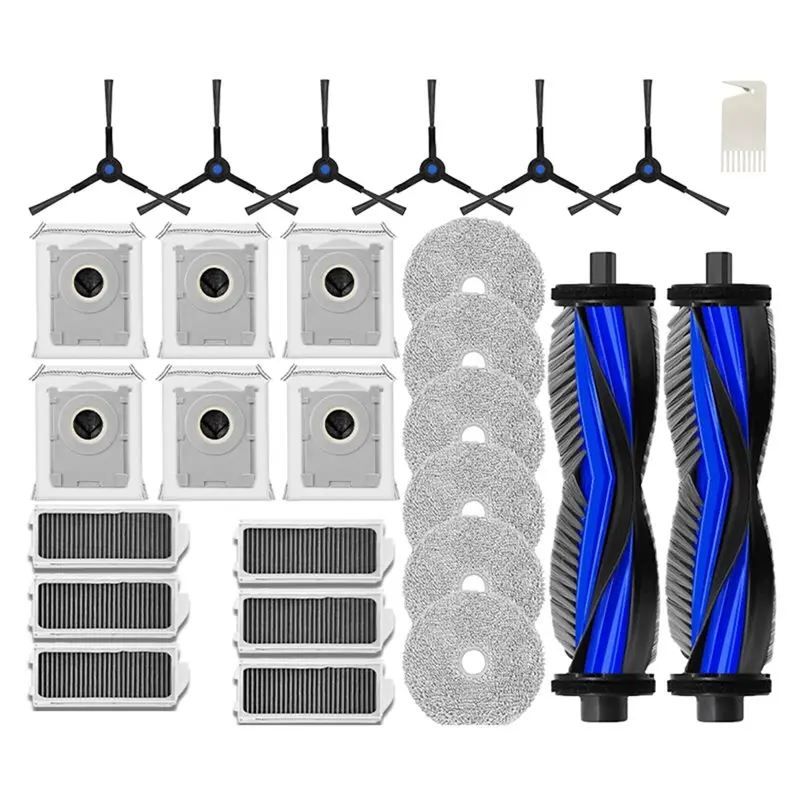

YCOC-Запасные аксессуары для робота-пылесоса Ecovacs Deebot Mini - основная щетка, боковая щетка, HEPA-фильтр, мешок для пыли, насадка для влажной уборки