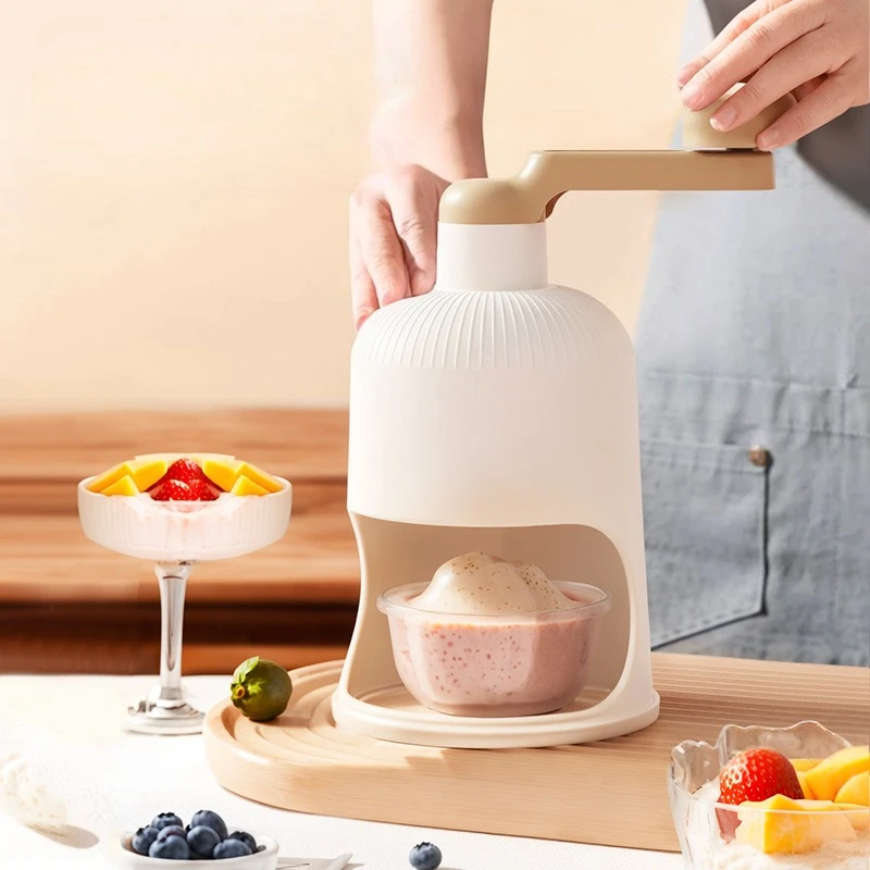 Manual Shaved Ice Machine DIY DIY Ice Sand Heat Relieving Artifact Ice Crusher 360 ° Rotation Portable Manual Crushers