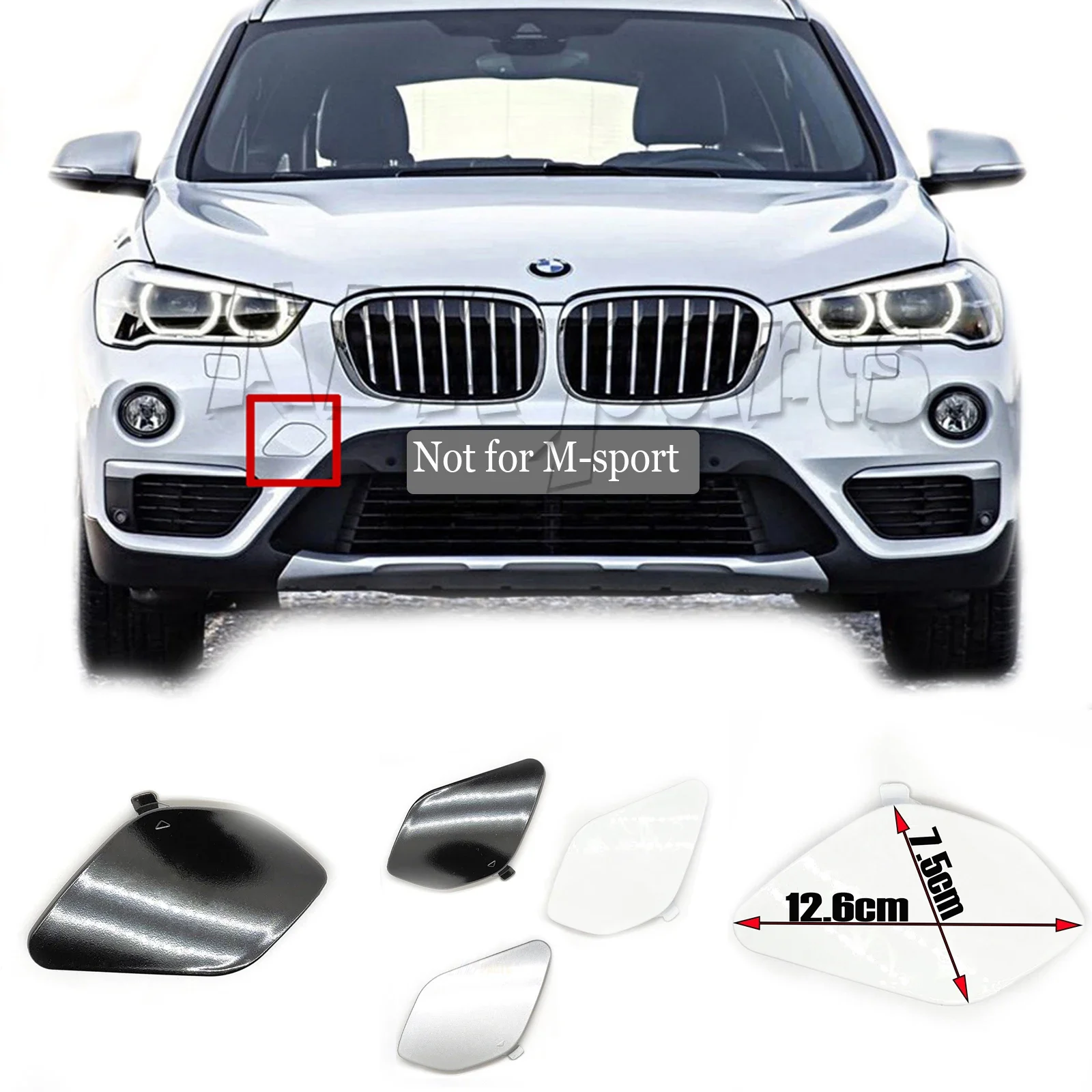 Fit 16-18 BMW X1 F48 18ix 18dx 20i 20ix 25i 25ix 28iX 35iX SAV Front Tow Cover