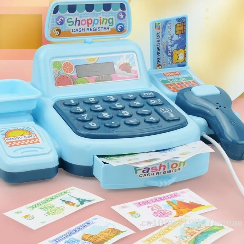 

[ZYAS]【xxx】1 Set Electronic Game Lighting And Sound Effects Supermarket Cashier Toy Simulation Shopping Cash House Toys[ZYS]