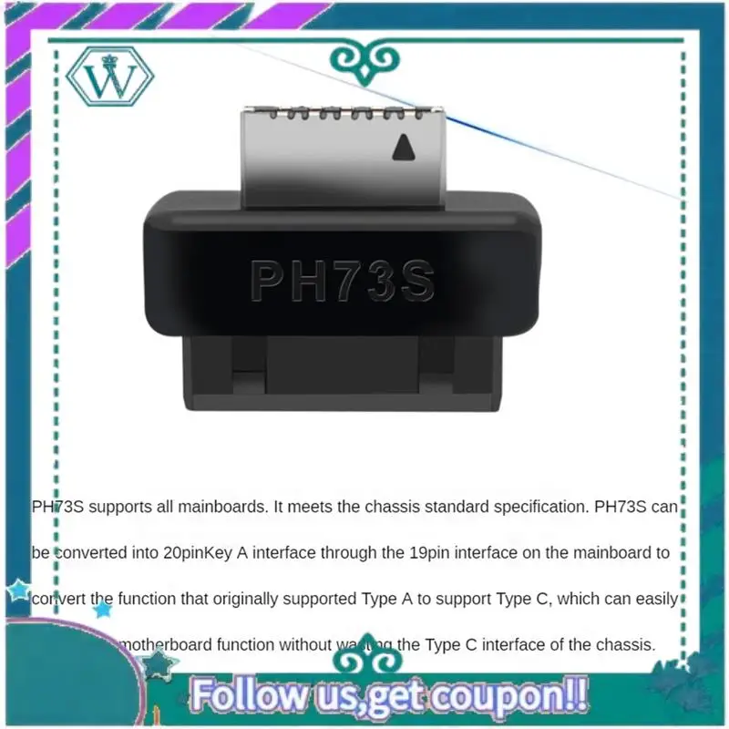 Upgraded USB Front Panel Adapter USB3.0 19PIN/20Pin To Type-E Female Adapter Internal Vertical Connector For Computer Motherboar