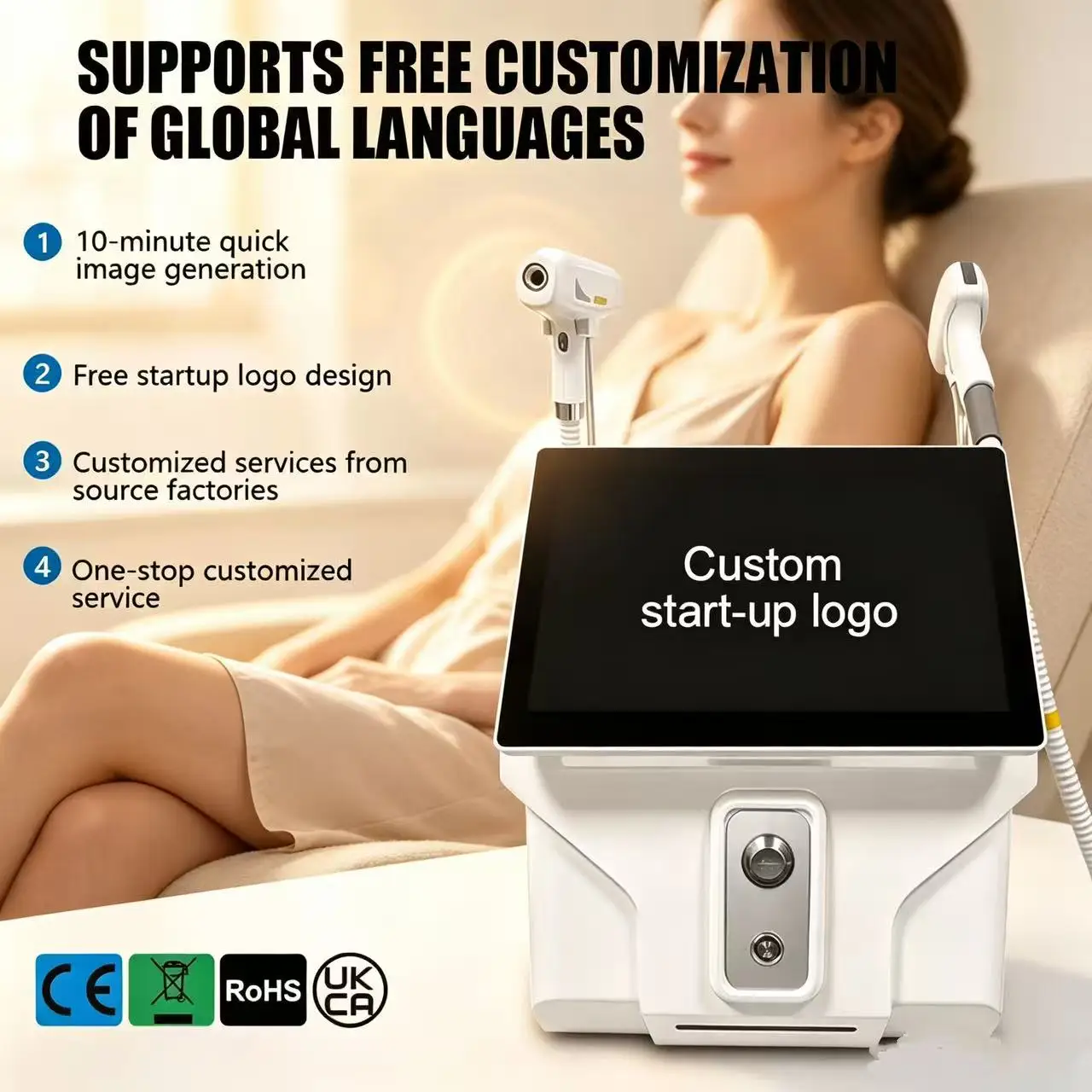 5 Wavelength 2IN1 Diode Laser Machine Ice Point Hair Removal Picosecond Tattoo Skin Rejuvenation Salon Equipment