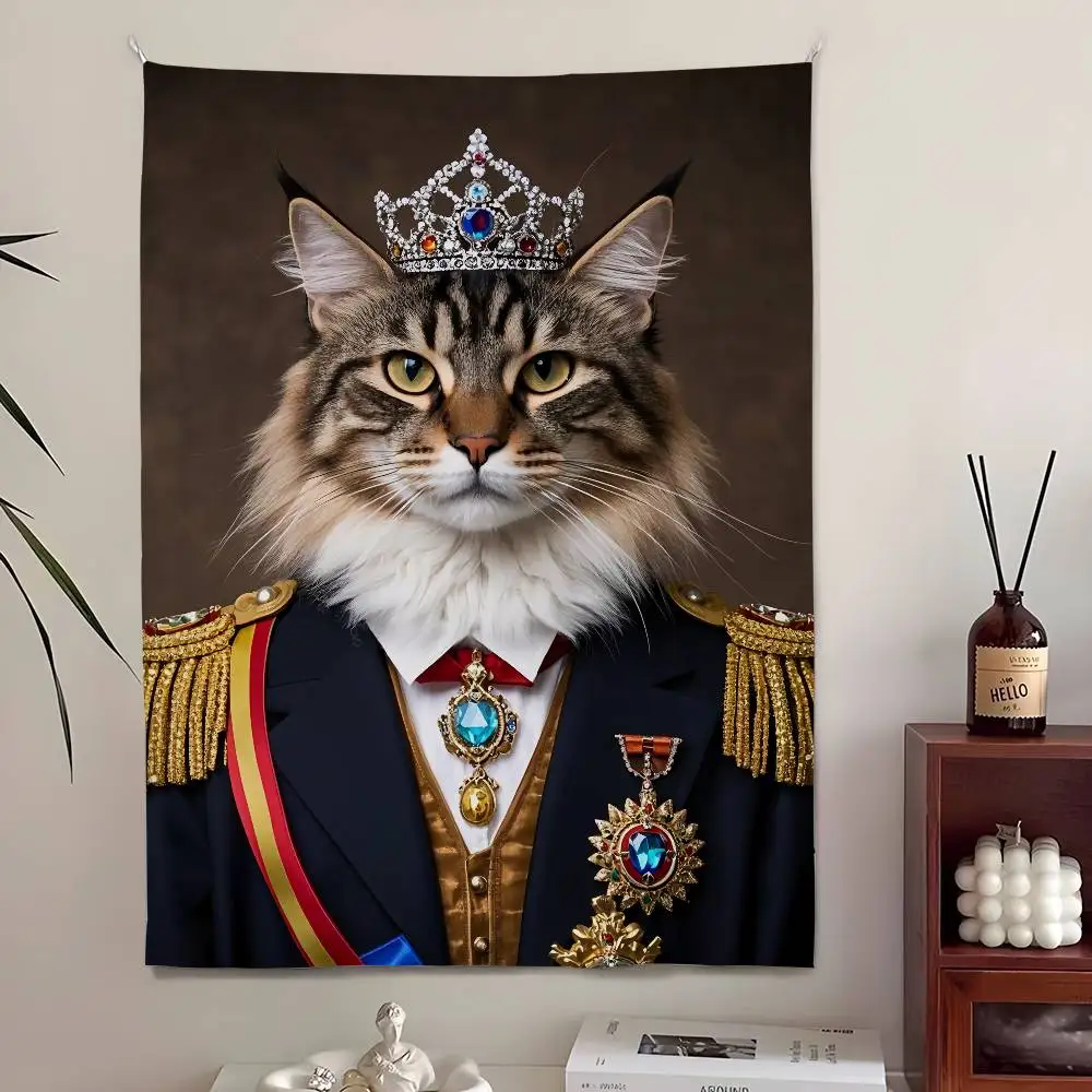 

Maine Coon Cat Tapestry Bedroom Living Home Decor Bar Outdoor Festival Wall Hanging Decoration Background Art Banner