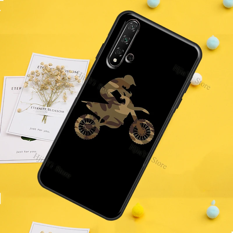 Moto Cross Motorcycle Sports Case For Huawei P30 P20 P40 P60 Pro P Smart Nova 9 5T Honor Magic 5 Lite X8 X9a 50 70 Cover