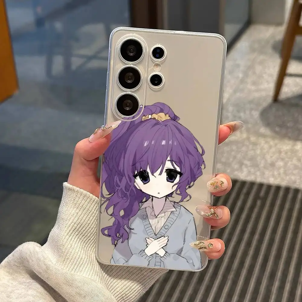 Asahina Mafuyu Cute Anime  Phone Case For Samsung S25,S24,S21,S22,S23,S30,Ultra,S20,Plus,Fe,Note,10,9,5G Transparent Cover