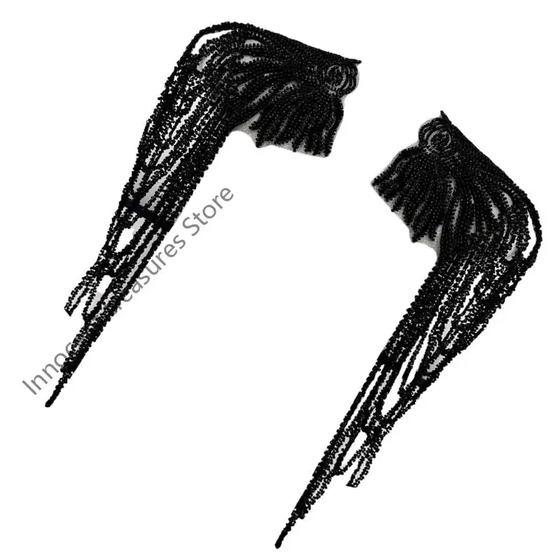 3XUA 1pair Frdged Selled Uniform épaule épaulet stade interprètes Costume Garment