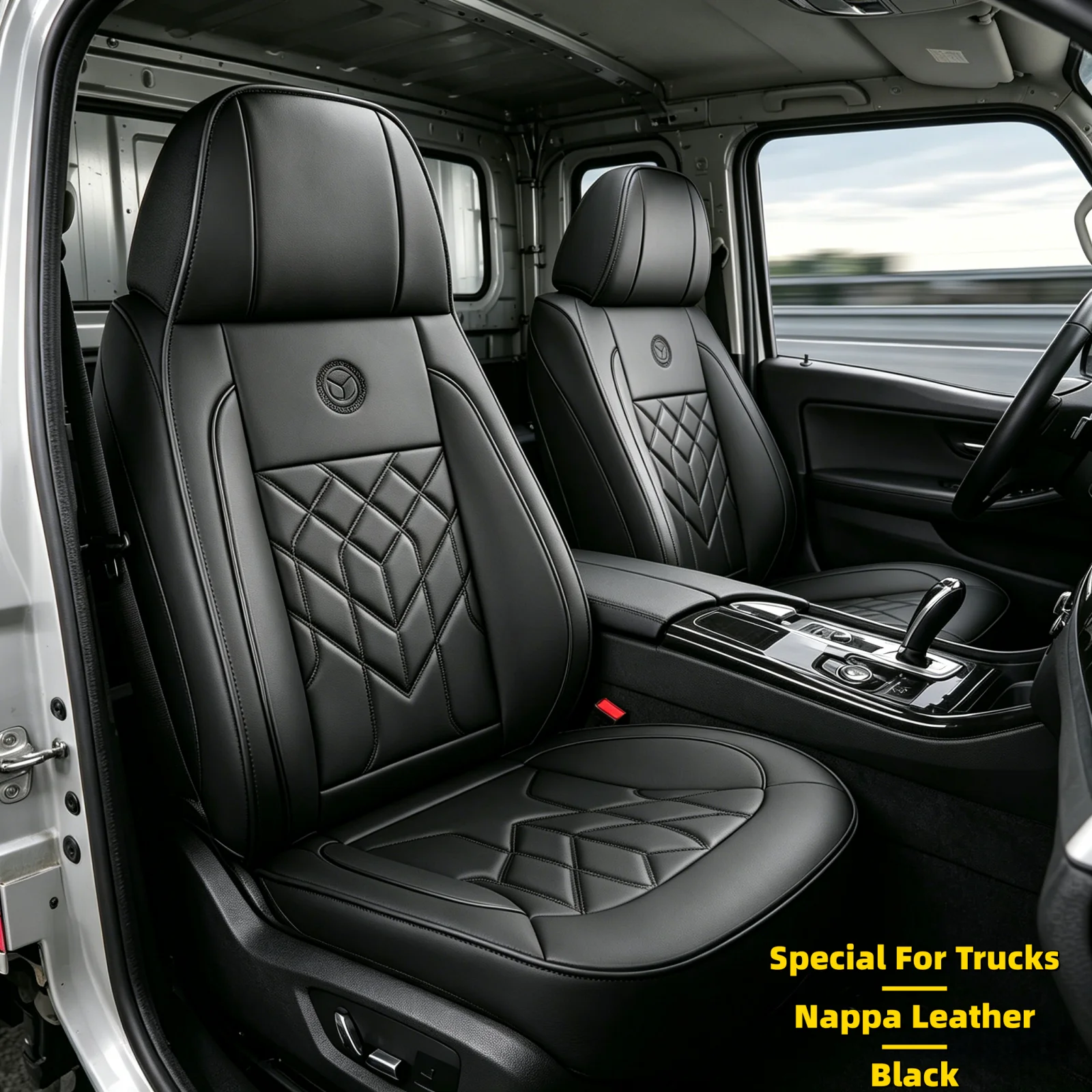 

Nappa Leather Universal Truck Seat Cushion For SHACMAN FAW SANY BYD FOTON AUMAN SITRAK VATN Heavy Duty Vehicles