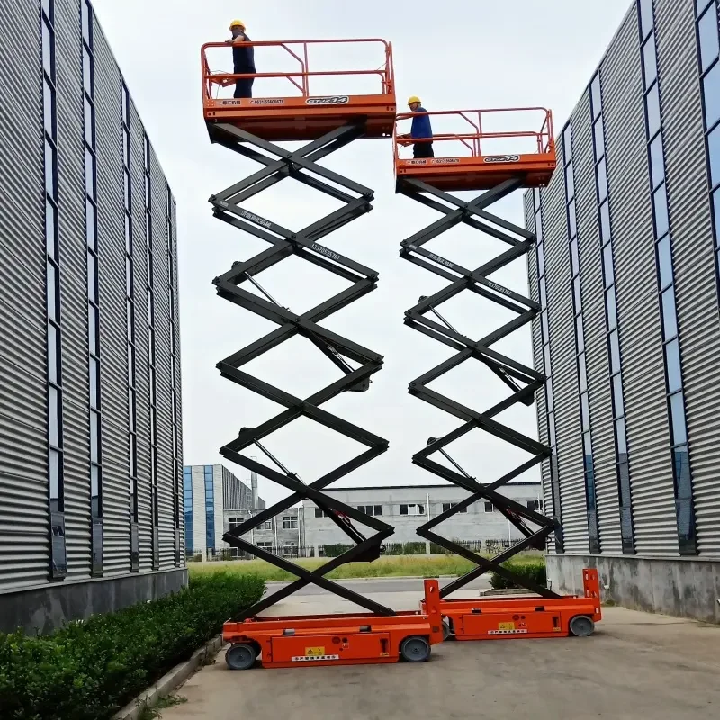 New Practical Fully Automatic Scissor Lift Solid Rubber Tires Corrosion-resistant Highly Durable Extended Working Height