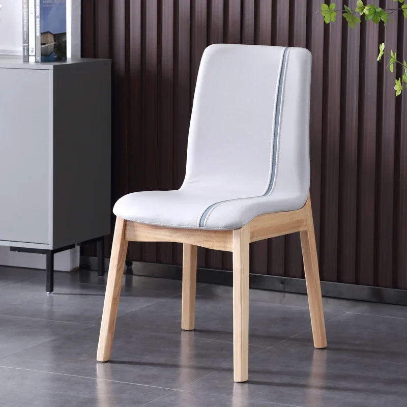 Nordic Solid Wood Dining Chair Back Chair Modern Technology Cloth Family Table Stool Desk and Chair Dining Chairs