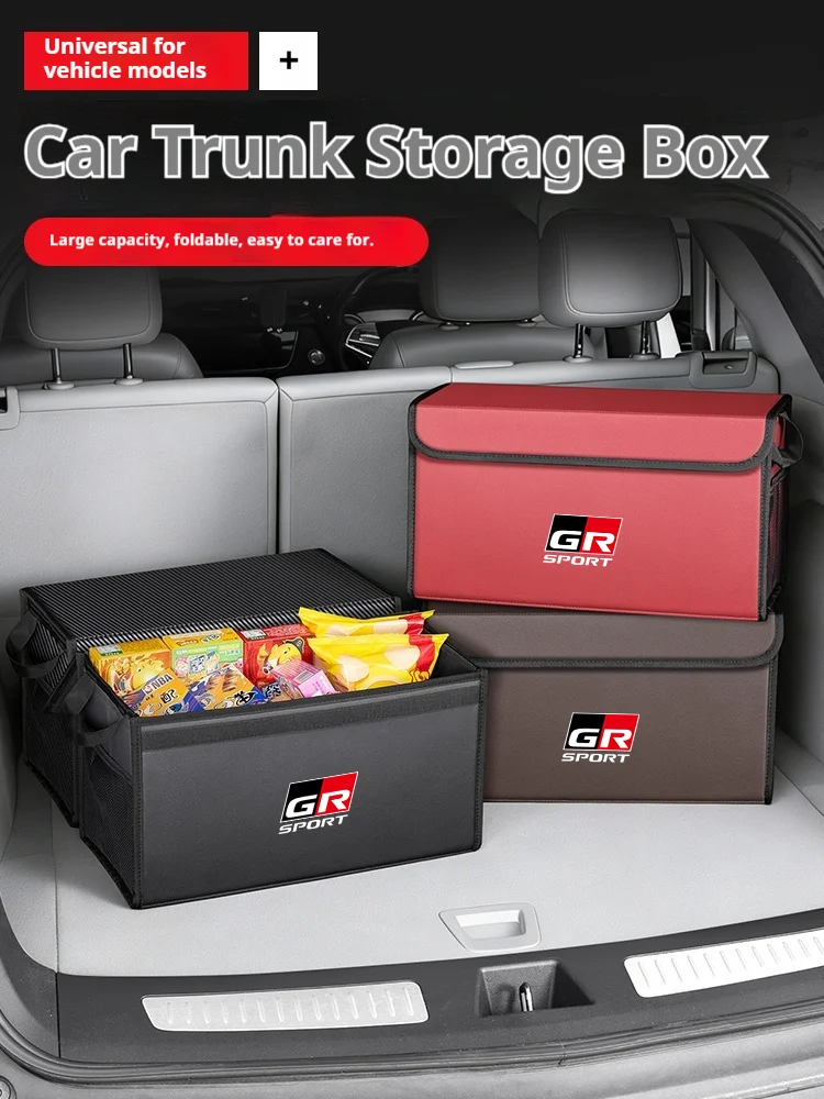 For Toyota GR Sport Auris Corolla C-HR Land Cruiser Pruis rav4 Car Trunk Foldable Storage Box Large-Capacity Stowing Tidying Bag