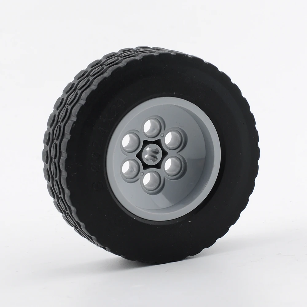 62.4x20mm Wheel Tire Set 32019+86652 High-Grip Rubber Tires with Durable Wheel Hubs for Legoeds-Compatible Building Kits