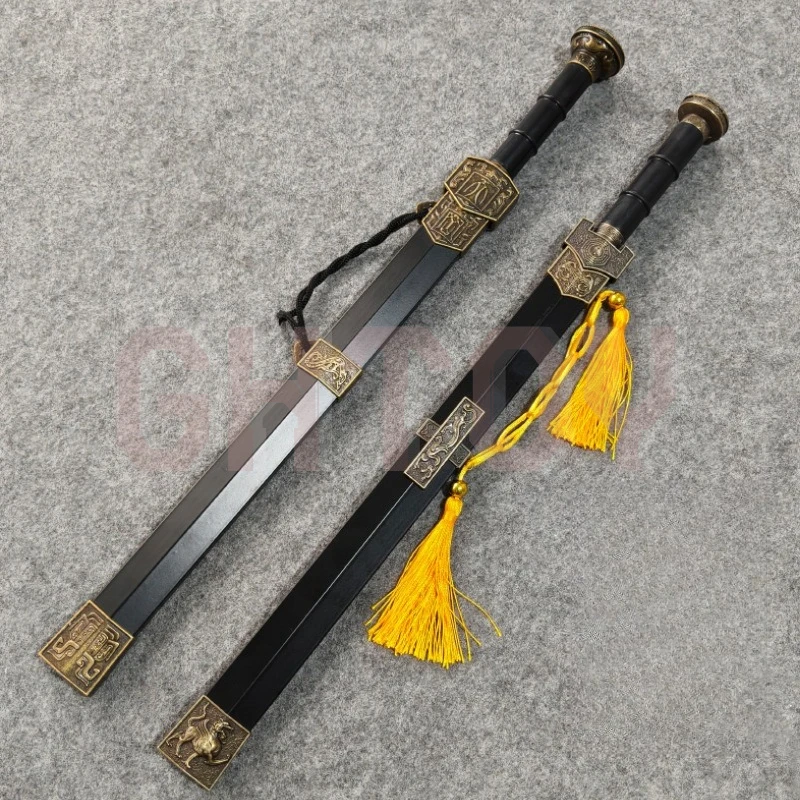 

45cm Ancient Swords Uncut Blade Weapons Model Cosplay Props Desktop Display Ornaments Collection Birthday Gift for Girl Boy Toys