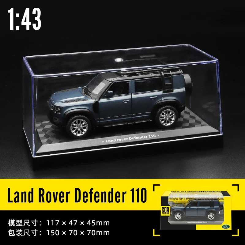 CCA MSZ 1:43 Land Rover Defender 110 Alloy Car Model with Acrylic Display Box Children\'s Toys Die Casting Boy Series Gift