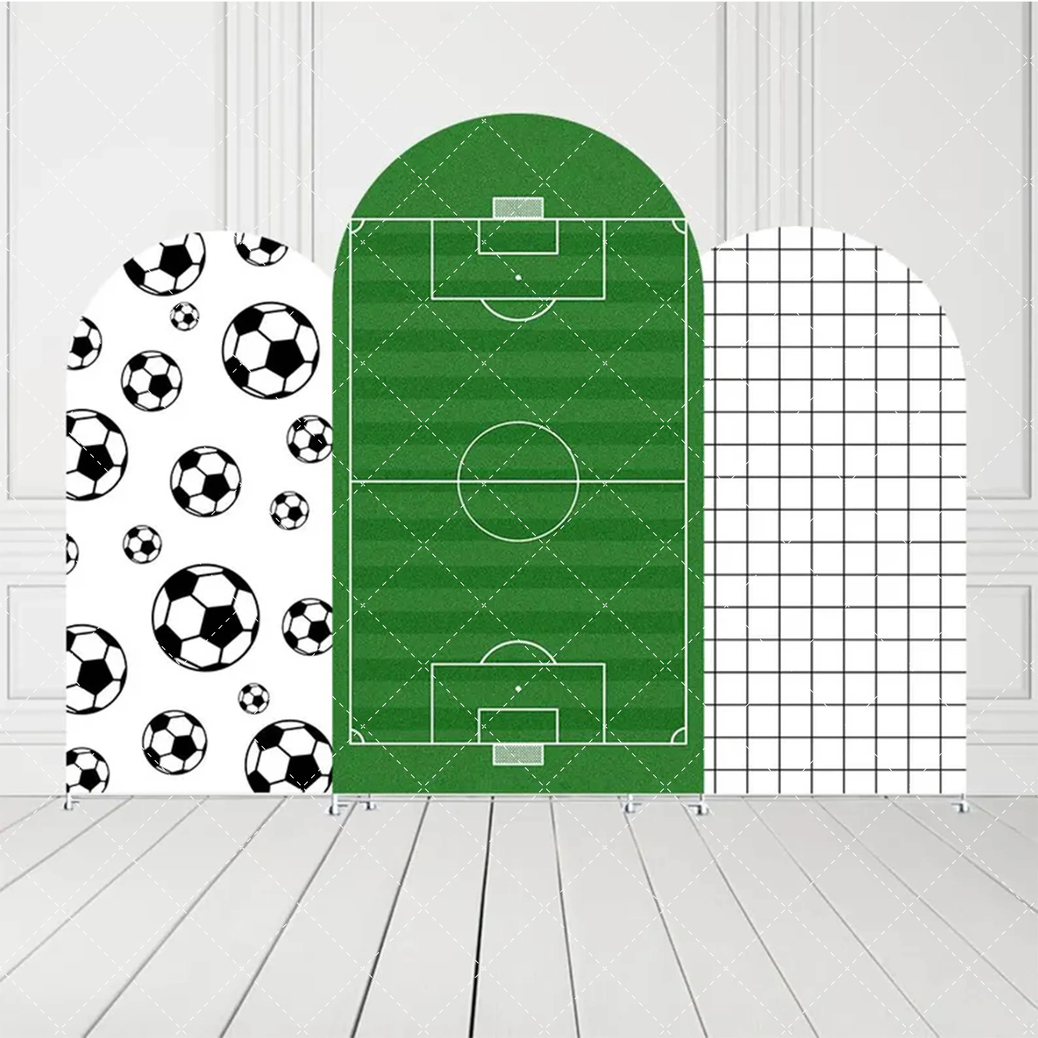 

Mehofond Arch Backdrop Cover Soccer Stadium Football Boy Birthday Party Decors Kids Sport Baby Shower Cover Background Prop