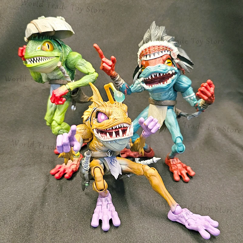 

Genuine In Stock Grey Knight Murloc Tribe: Blade Tide Warrior, Abyss Shooter & Wave Chieftain Articulated Action Figure a birthd
