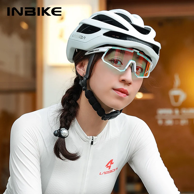 INBIKE Professional Women Cycling Sunglasses Photochromic Bike Riding Glasses Outdoor Sports Goggles UV400 WindproofBike Eyewear