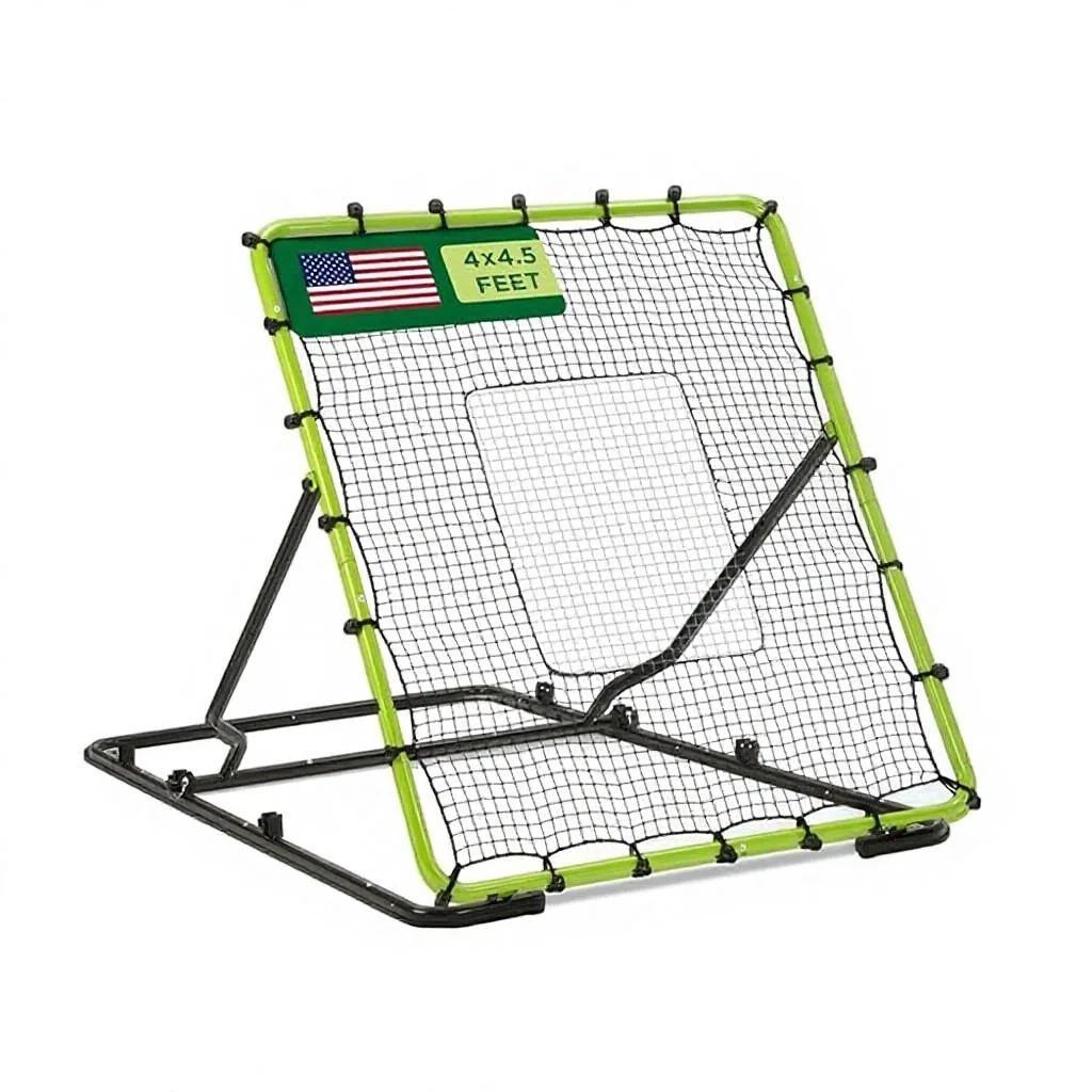 Baseball Hockey Softball Rebound Net, Adjustable 7x7 Feet Football Soccer Practice Net, Return Training Net