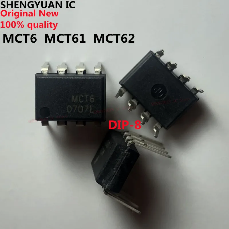 10Pcs/lot MCT6  MCT61  MCT62  DIP-8 DUAL PHOTOTRANSISTOR OPTOCOUPLERS 100% new imported original 100% quality