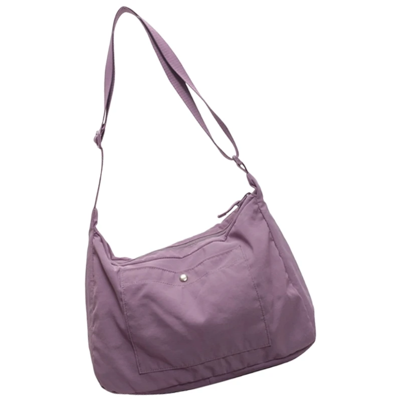 Bolso tipo cartera nailon para mujer con bolsillos, bolso cruzado informal para trabajo y viajes E74B