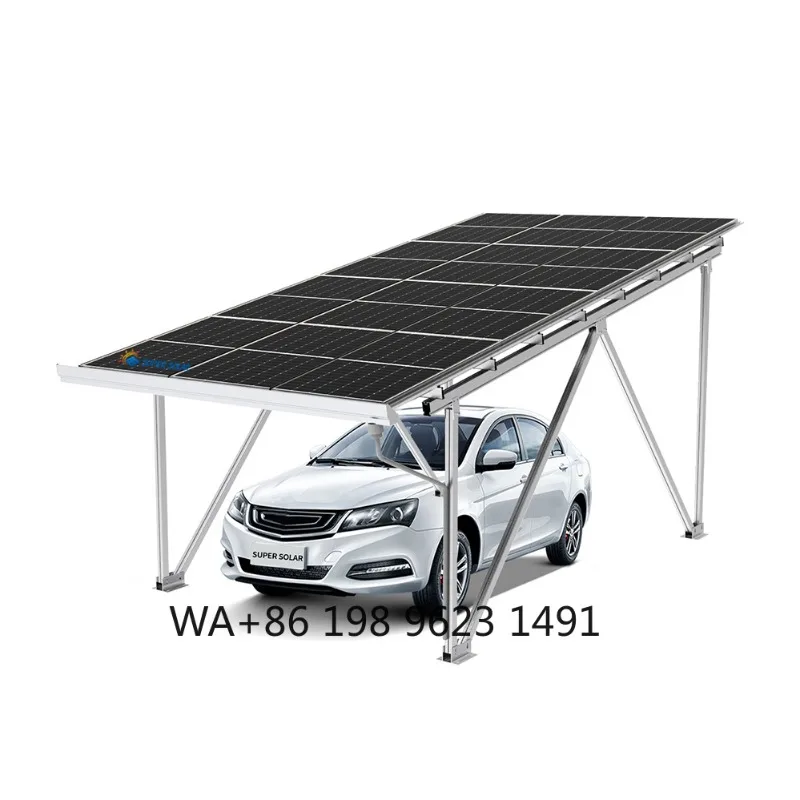 Commercial Solar Carport Mounting Structure Integrated PV Carport High Load Solution