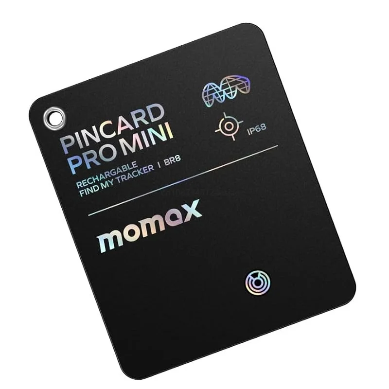 New MOMAX Pincard Pro Mini Wallet Finder Rechargable Tracker Card Slim Locator Tag Wireless Charge for Luggage Suitcase Pet Kid