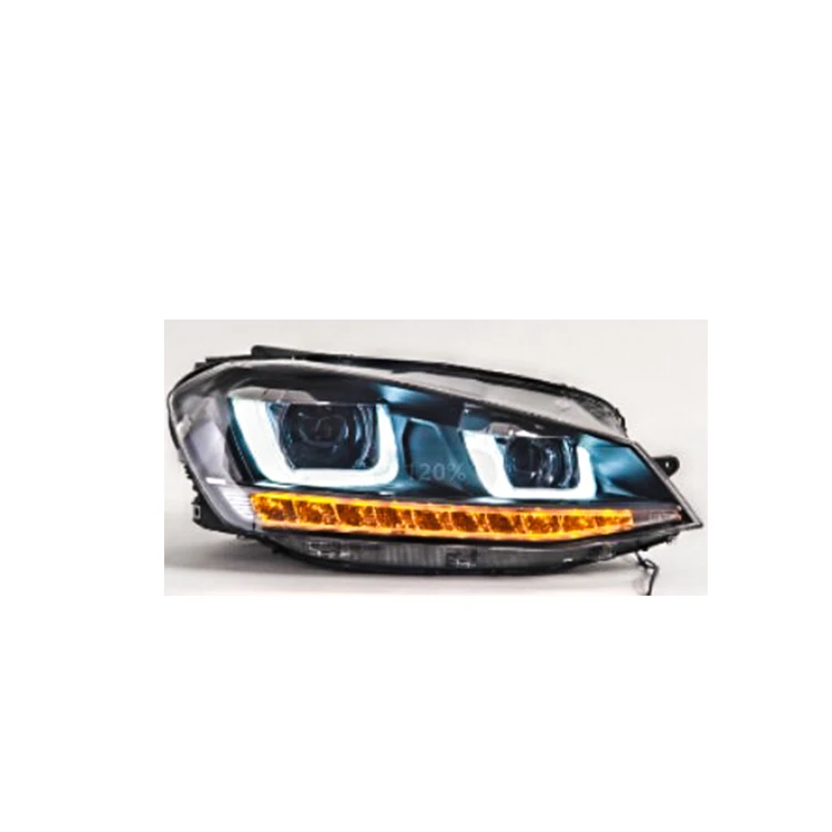 Automotive FULL LED auto lamp headlight assembly for VW-GOLF MK7 silver 2013- modification car lamp accessories