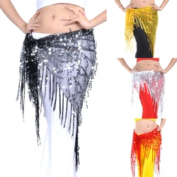 New style Belly dance costumes sequins tassel indian belly dance hip scarf for women belly dancing belt 11kinds of colors