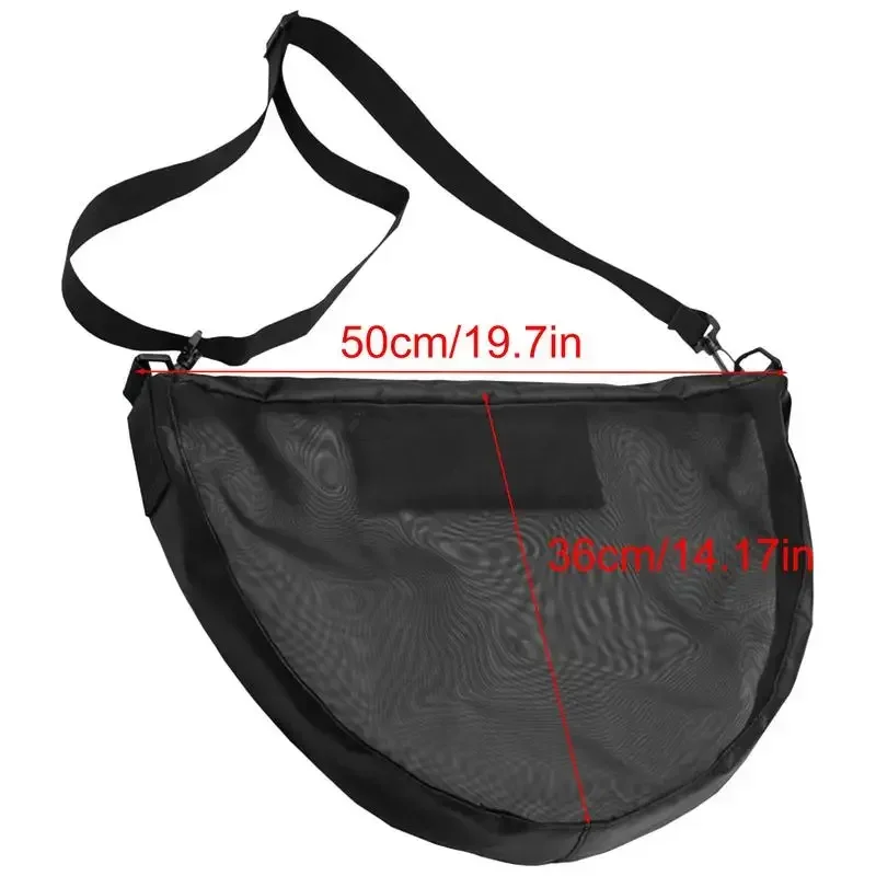 1pc 調節可能なバスケットボールメッシュバッグメッシュ生地シングルショルダークロスボディボールバッグジッパーポケットハンドバッグバスケットボールアクセサリー