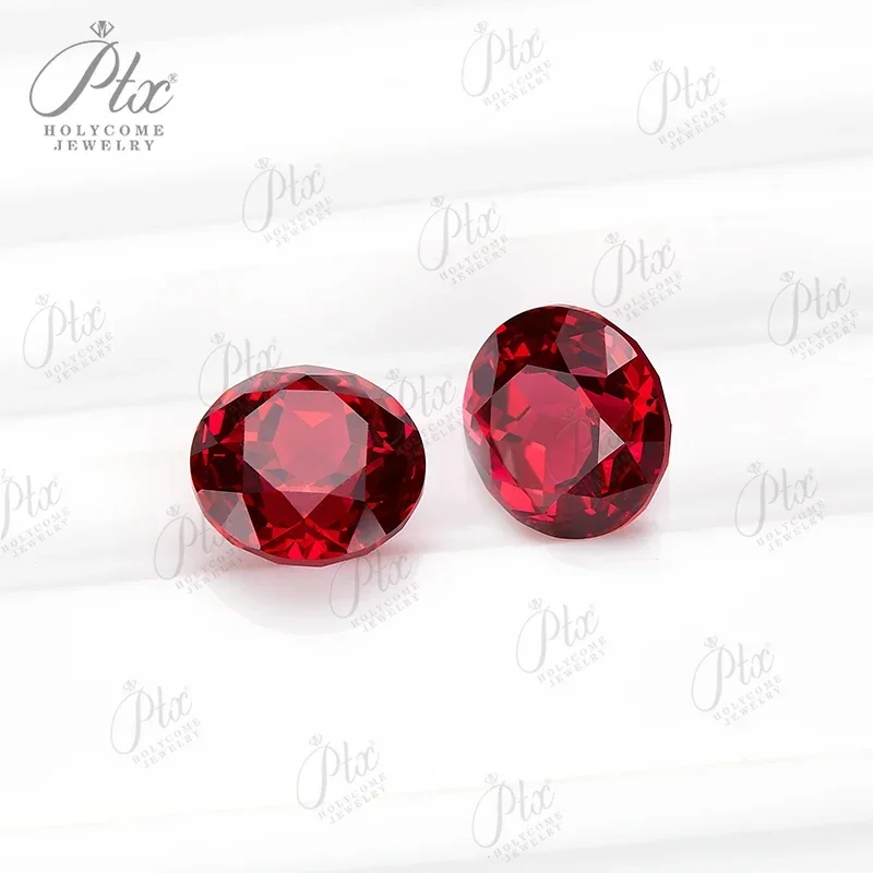 Lab Grown Ruby Round Shape 3-9mm Pigeon Blood Red Color Loose Gems With AGL Certificate Top Quality Stone for Diy Jewelry Making