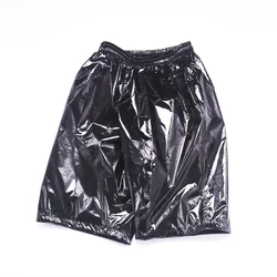 Fashion Men Shiny Metallic Shorts Night Club Dancing Wear Sexy Shorts Plus size 8XL Summer Motorcycle Metallic Short Pants X9097