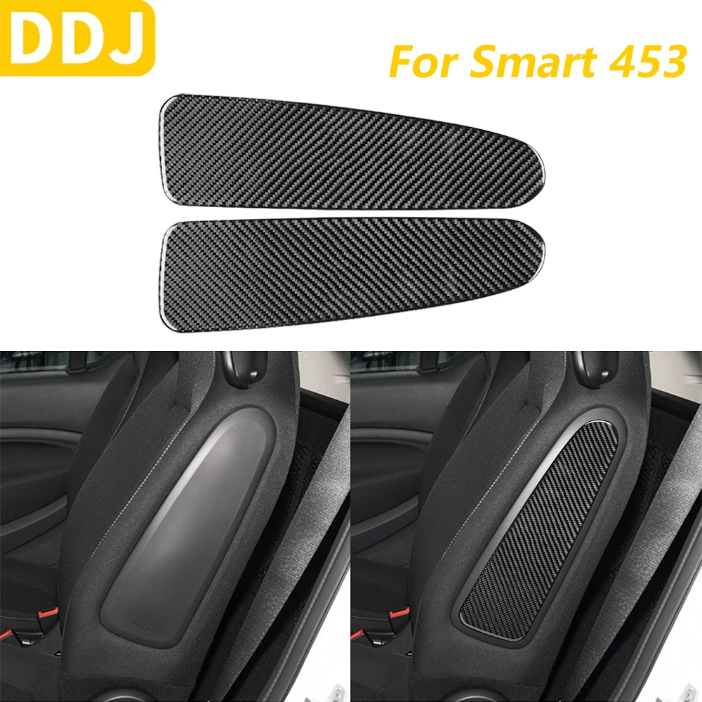 

Для Mercedes-Benz Smart 453 2016-2021 углеродное волокно, боковая панель переднего сиденья, накладка, автомобильные аксессуары, наклейка для украшения интерьера