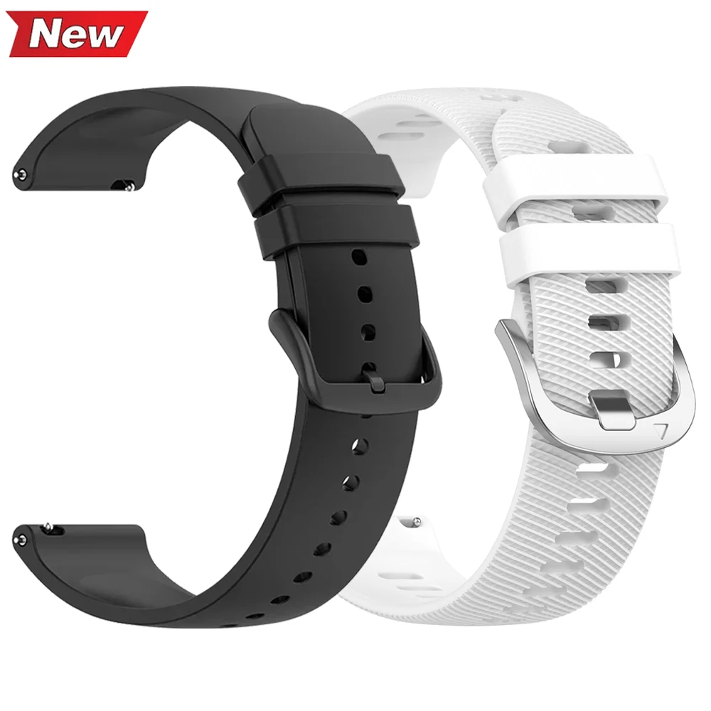22 مللي متر 20 مللي متر سيليكون حزام لساعة هواوي GT5 4 برو 46 مللي متر GT 2 3 42 مللي متر سوار ناعم Garmin Forerunner 165 255 265 معصمه