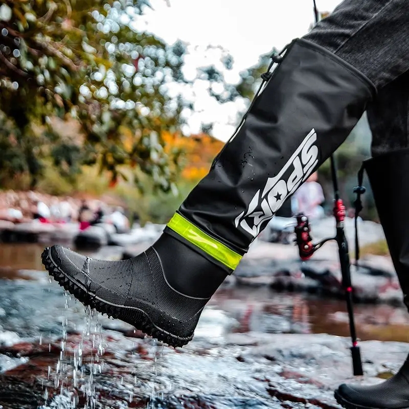 

Men's Fashion Rain Boots High-Top Rain Boots For Outer Wear Long-Tube Waterproof And Non-Slip Couple Style Outdoor Fishing Boots