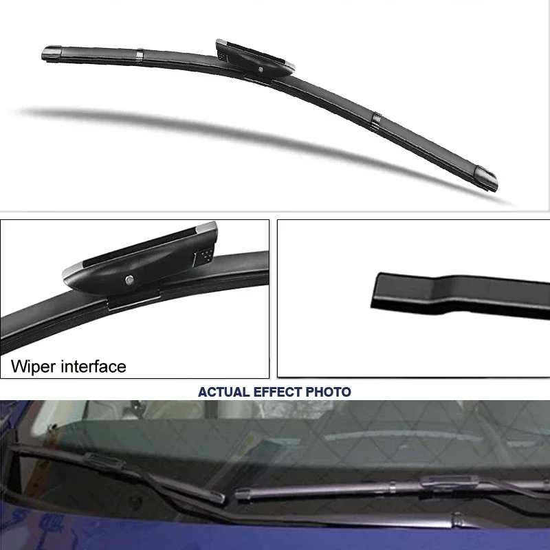 For Renault Megane 2 II MK2 2007 2008 2009 RS CC GT Hatchback Front Rear Wiper Blades Windscreen Windshield Brushes Accessories