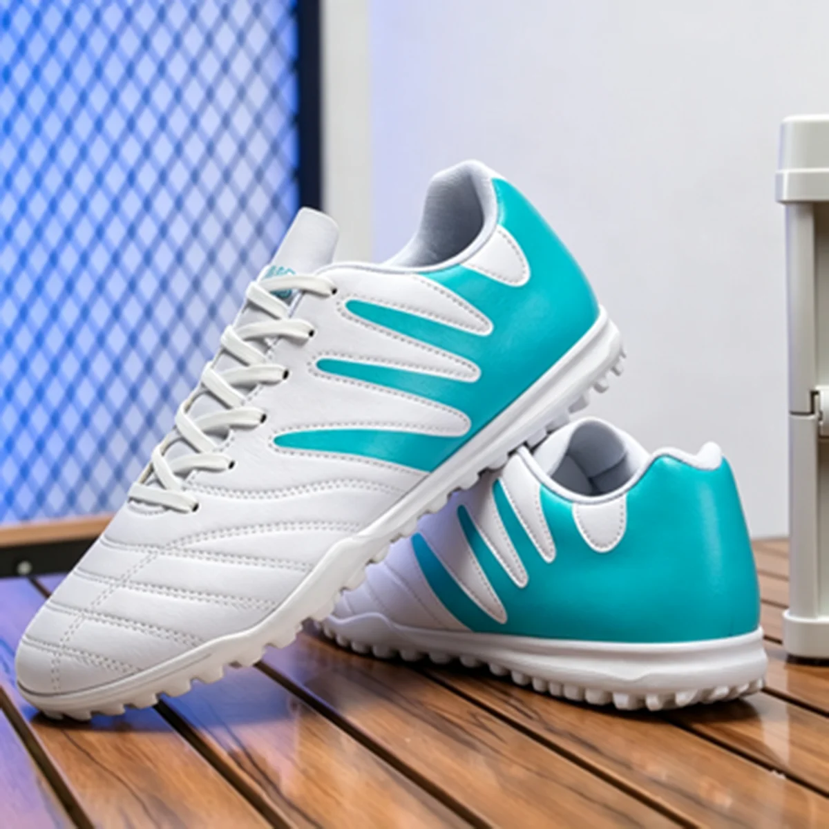 Entry Adult TF football shoes Elastic PU Fabric Shock-absorb Rubber Outsole Anti-slip Wear-resistant Beginner Turf Sports Sneake