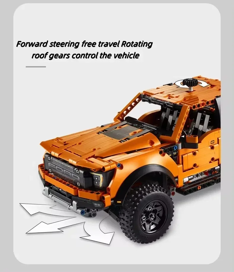 1379Pcs Technical 42126 Ford Raptors F-150 Pickup Truck Sports Car Building Blocks Racing Vehicle Model Bricks Toys for Kid Gift