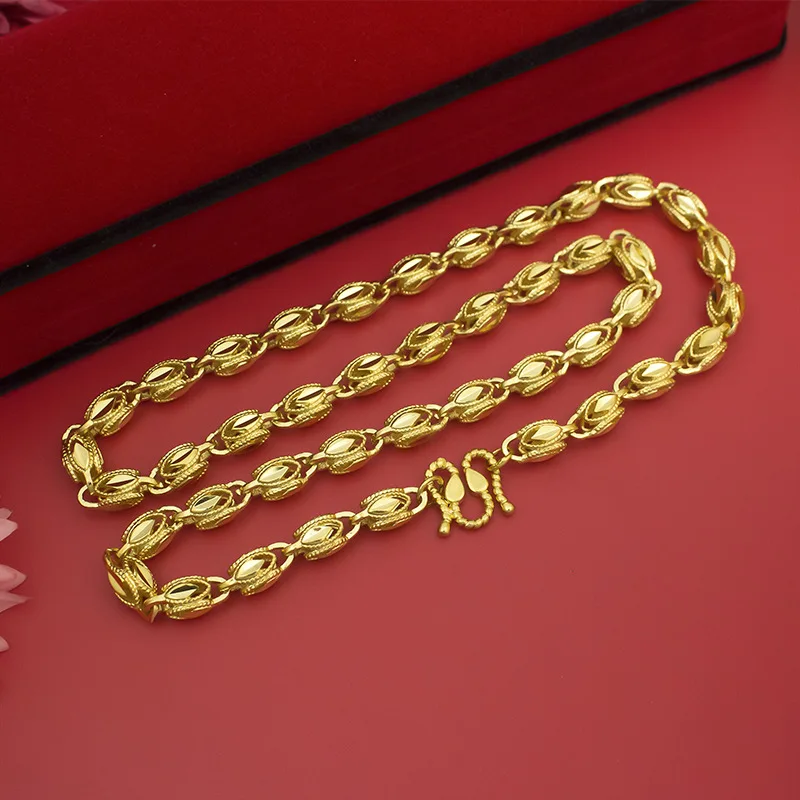 

Exquisite Luxury 24K 9999 Pure Gold real gold Vintage Hollow-out Phoenix Eye Necklace Men's Necklace