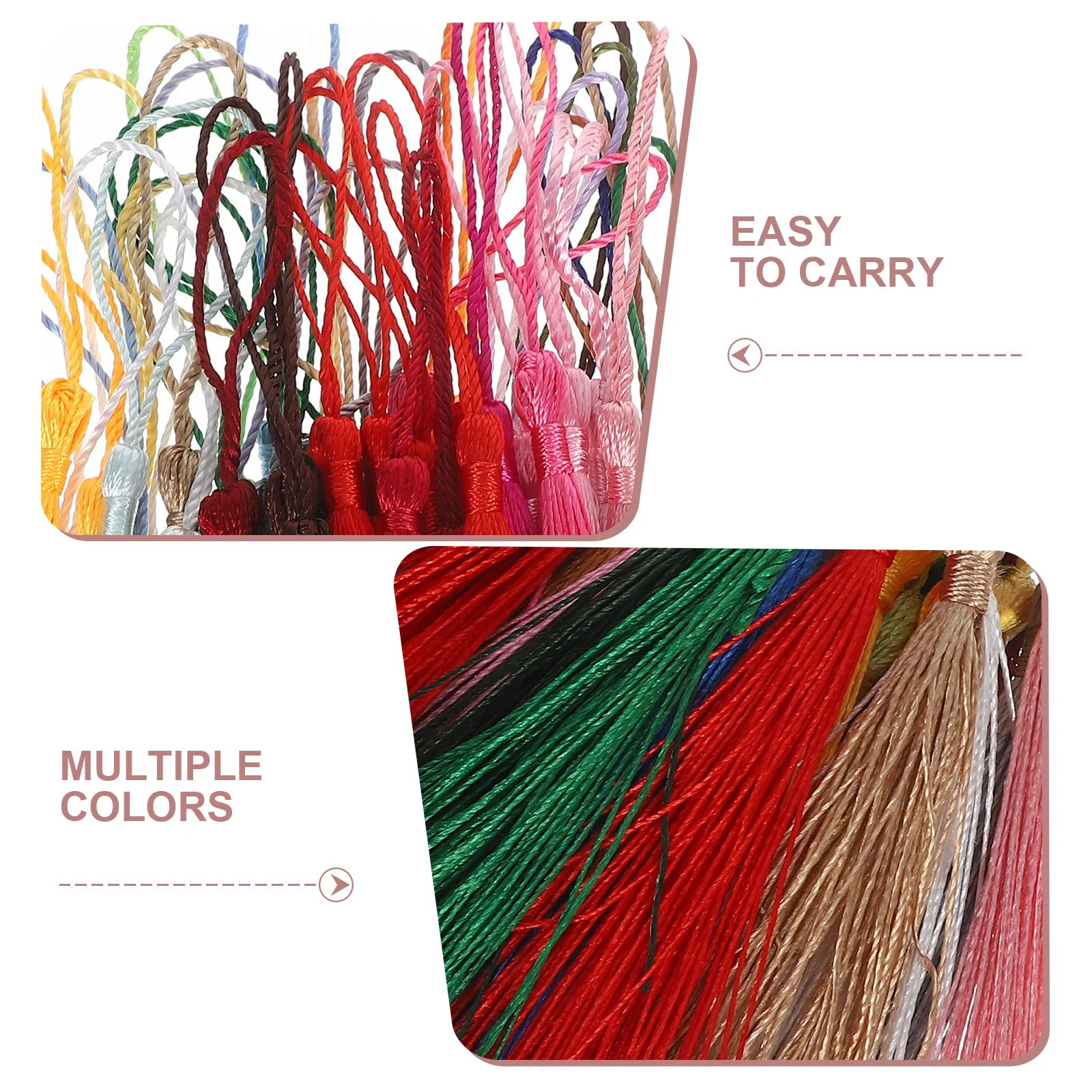 50 قطعة شرابة عقدة ملونة صينية قسط البوليستر شرابة لحقيبة الديكور حقيبة يد سحر الزفاف لصالح هدية علامة الحرفية العرض