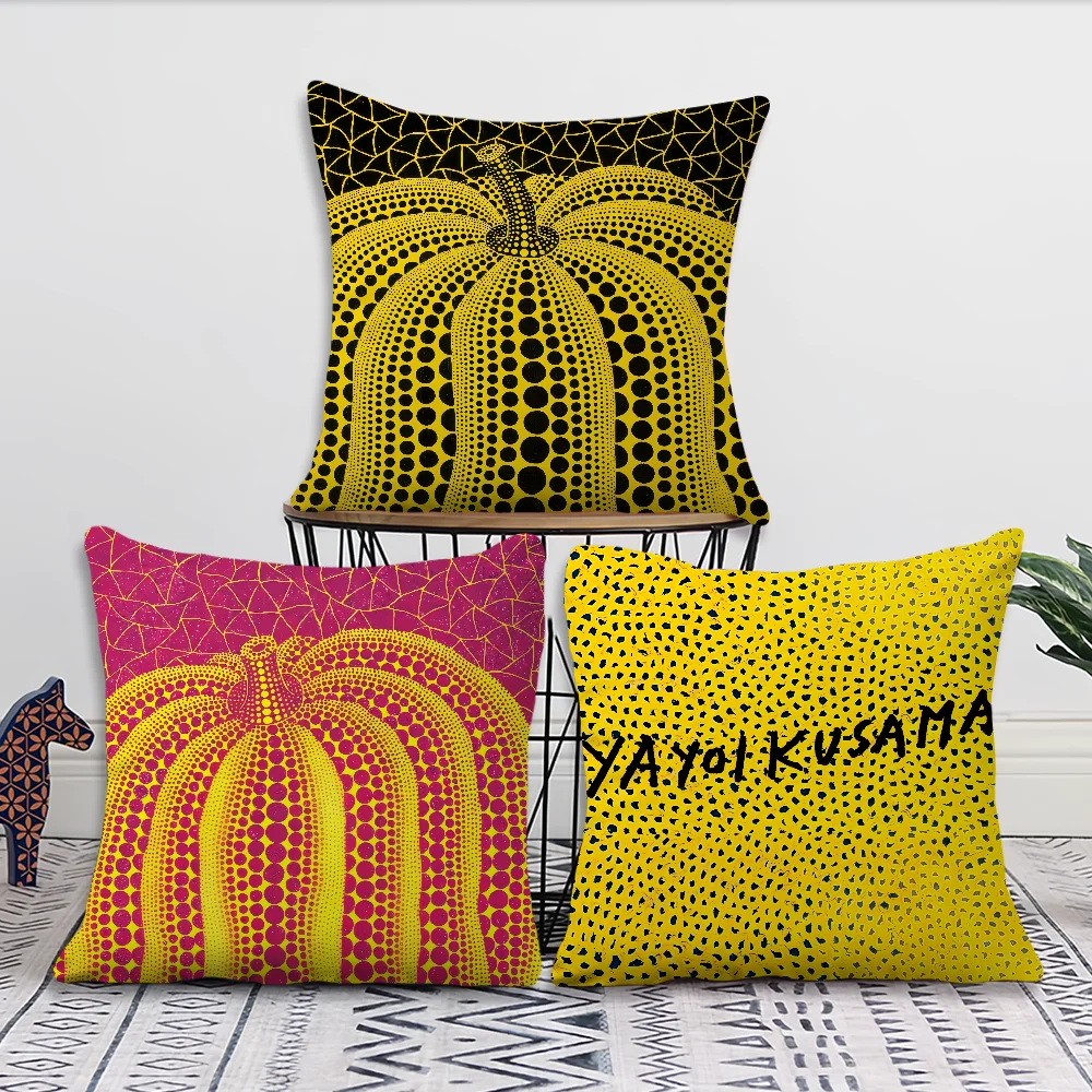 Yayoi Kusama Art Pillow Case Living Room Headboard Bedroom Office Cushion Cushion Sofa Nap Time