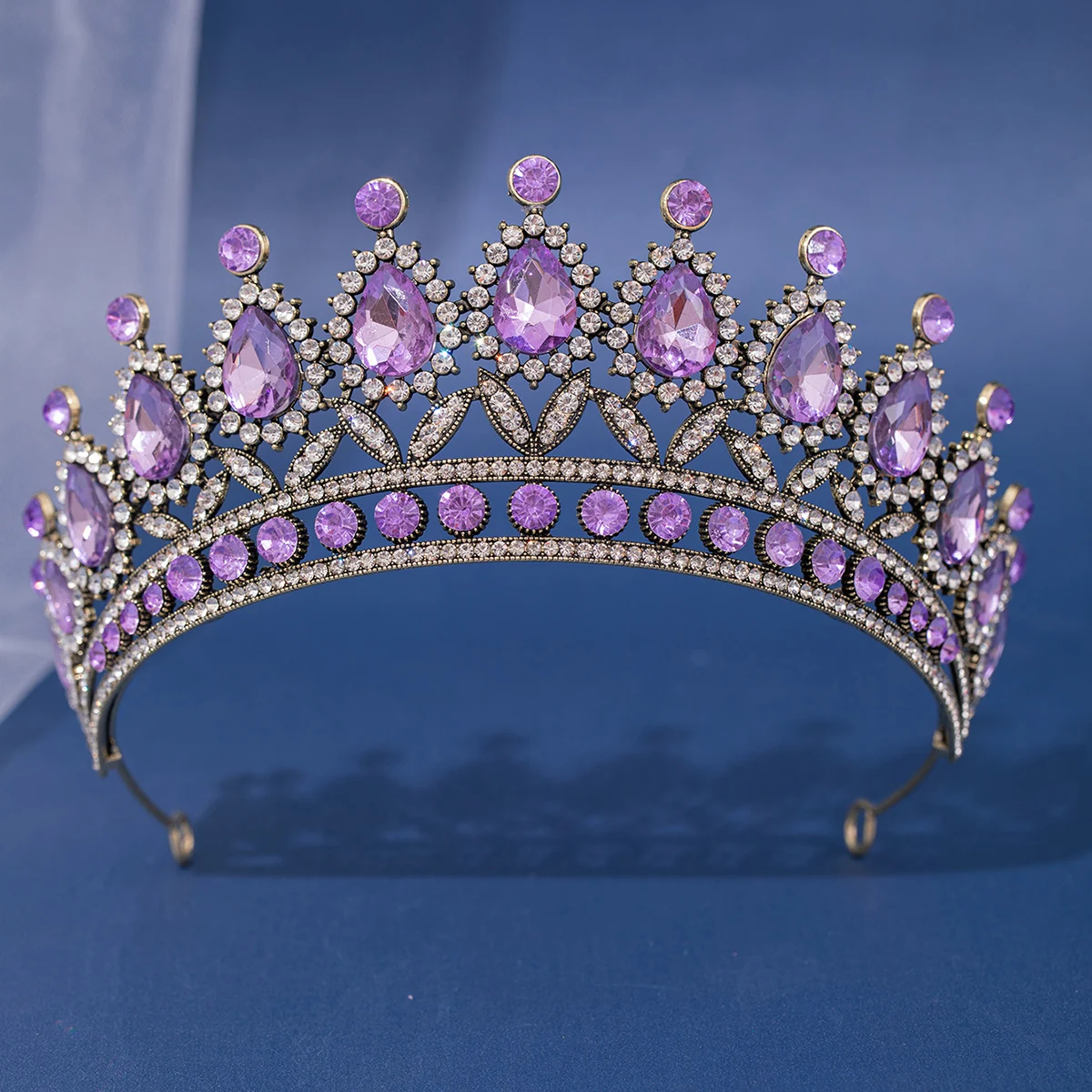 High-End Luxe Bruiloft Bruids Tiara Kroon Kristal Diadeem Voor Vrouwen Haarversieringen Hoofd Sieraden Accessoires