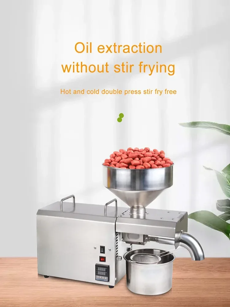 S8 Small & Medium Oil Presser, Stainless Steel Cold Hot Press Extractor