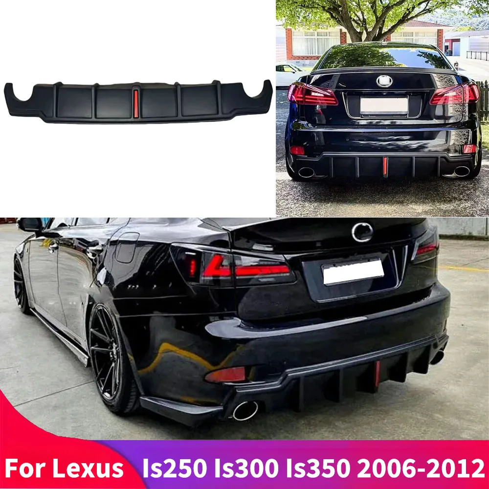 

Car Rear Bumper For Lexus Is250 Is300 Is350 2006-2012 Diffuser with Led Light Body Kits Spoiler Lip Guard Board Exterior Parts