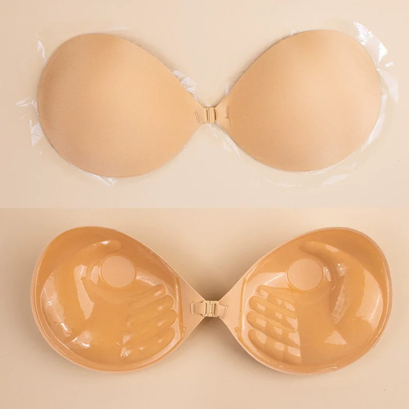 3cm Adhesive Bra Push Up Silicon Bra Invisible Strapless Breast Pasties Thick Silicon Bra Women Reusable Niple Tape